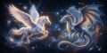 Pegasi and Dragons in the Constellation of Pegasus.