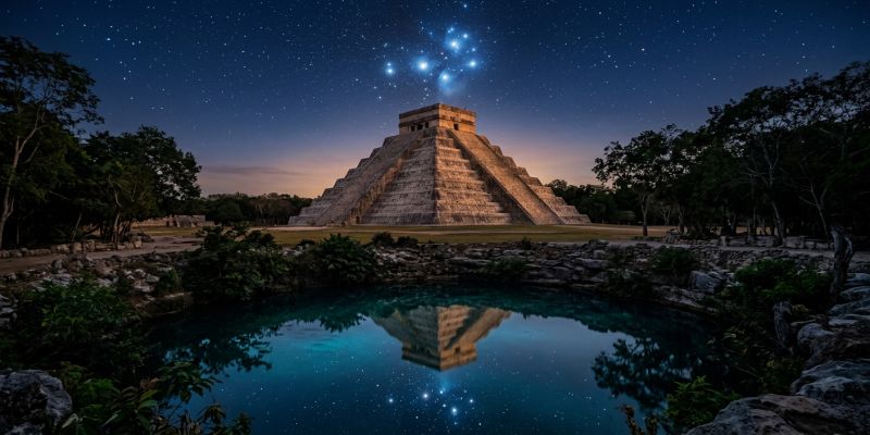 Pyramides Mayas : Pléiades et Eau Sacrée