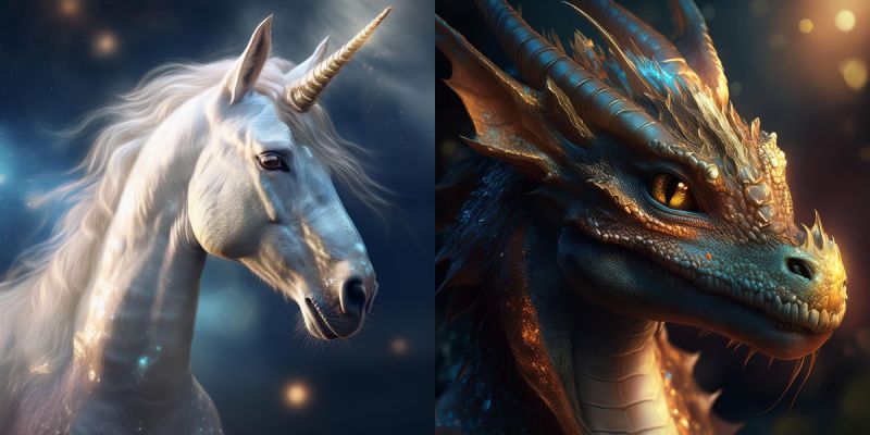 Pegasi och Drakar i Konstellationen Pegasus